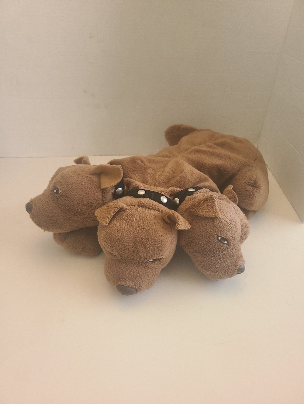 Wizarding World Harry Potter 3 Headed Fluffy Dog Puppet Stuffed Plush Universal,